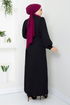 Ballon Manches Hijab Robe de soirée 5527END900-L Noir - Thumbnail