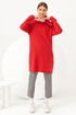 Bat Arm Tunic Red TFS2811 - Thumbnail