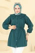 Bebe Yaka Tesettür Tunik 228ASN888-MS Petrol - Thumbnail