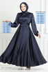 Belden Gekoppelt Satin Abendkleid 5665END900-M Laci - Thumbnail