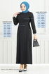 Belden Must Connect Hijab Dress 22037UKB929-M Black - Thumbnail