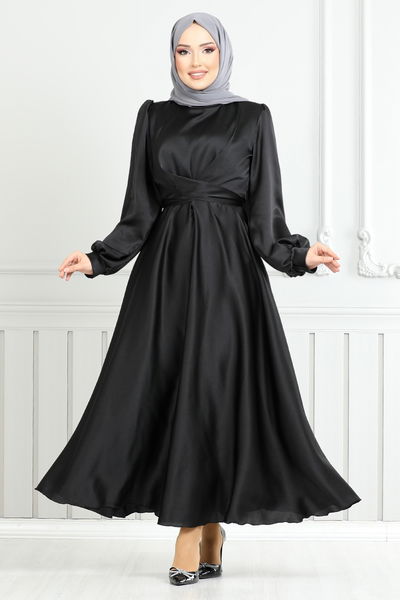 MRV E.N.D. - Belden Must Connect Satin Evening dress 5665END900-M Black