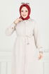 Beli Bağcıklı Çizgili Tunik 3106HBS856-MS Vizyon - Thumbnail