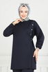 Beli Bağcıklı Tesettür Takım 2708AYD969-M Laci - Thumbnail
