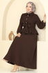 Beli Bağlamalı Etekli Takım 0684ALG474-MS Kahve - Thumbnail