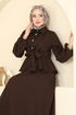 Beli Bağlamalı Etekli Takım 0684ALG474-MS Kahve - Thumbnail