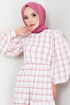 Béli Caoutchouté Hijab Robe Numéro de pièce 1515HBS932-M Rose - Thumbnail