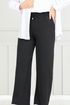 Béli Caoutchouté Pantalon 0006MR1077-L Noir - Thumbnail