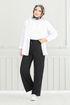 Béli Caoutchouté Pantalon 0006MR1077-L Noir - Thumbnail