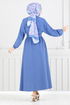 Béli Caoutchouté Robe 012MR1077-L Indigo - Thumbnail