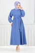 Béli Caoutchouté Robe 012MR1077-L Indigo - Thumbnail
