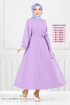 Béli Caoutchouté Robe 012MR1077-L Lilas - Thumbnail