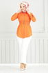 Béli Caoutchouté Tunique 403ÉVO1065-M Orange - Thumbnail