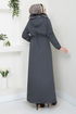 Beli Laced Up Bondit Coat 7006ZNR1012-M Anthracite - Thumbnail