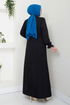 Beli Laced Up Winter Dress 8076UKB929-M Black - Thumbnail