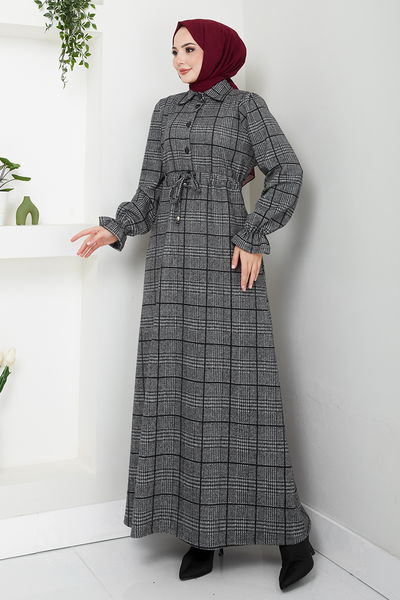 MRV U.K.B. - Beli Laced Up Winter Dress 8076UKB929-M Grey