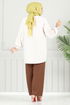 Beli Lastikli Aerobin Pantolon 4053PM1063-M Kahve - Thumbnail
