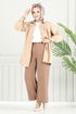 Beli Lastikli Aerobin Pantolon 4053PM1063-M Latte - Thumbnail