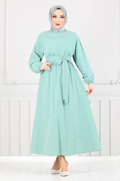 MRV M.R. - Beli Lastikli Elbise 012MR1077-M Mint