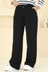 Beli Lastikli Krep Pantolon 8119AB368-MS Siyah - Thumbnail