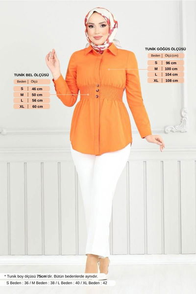 MRV E.V.O. - Beli Lastikli Tunik 403EVO1065-M Oranj