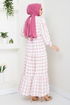 Beli Rubberized Hijab Dress 1515HBS932-M Pink - Thumbnail