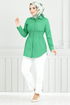 Beli Rubberized Tunic 403EVO1065-M Benetton Green - Thumbnail