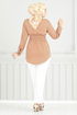 Beli Rubberized Tunic 403EVO1065-M Latte - Thumbnail