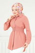 Beli Rubberized Tunic 403EVO1065-M Salmon - Thumbnail
