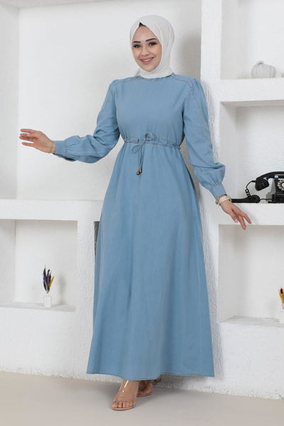 Modamihram - Beli Schnürsenkel Jeans Kleid Offen Jeans MIH19117