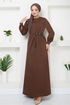 Beli The Stone Embroidered Evening dress 5027SL890-M Coffee - Thumbnail