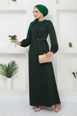 MRV S.L. - Beli The Stone Embroidered Evening dress 5027SL890-M Emerald