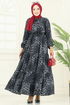 Beli Tünelli Leopar Elbise 7130BG354-MS Gri - Thumbnail