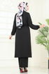 Beli Tünelli Sofia Takım 387DVL817-MS Siyah - Thumbnail