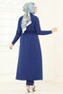 Beli Tünelli Tesettür Takım 23009UKB139-MS Laci - Thumbnail