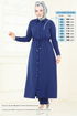 Beli Tünelli Tesettür Takım 23009UKB139-MS Laci - Thumbnail