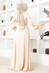Belt Abendkleid END5599 Beige - Thumbnail