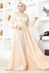 Belt Abendkleid END5599 Beige - Thumbnail