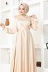 Belt Abendkleid END5599 Beige - Thumbnail