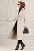 Belt Coat Beige END7519 - Thumbnail