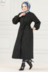 Belt Coat Black END5092 - Thumbnail