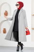 Belt Coat Gray END7519 - Thumbnail