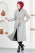 Belt Coat Gray END7519 - Thumbnail