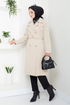 Belt Detailed Trench coat 16122BSK984-M The Stone - Thumbnail