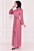 Belt Gauze Dress Rose Kurusu ASM2444 - Thumbnail