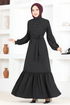 Belt Kleid ASM2665 Schwarz - Thumbnail