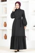 Belt Kleid ASM2665 Schwarz - Thumbnail