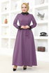 Belt Kleid ASM2687 Lila - Thumbnail