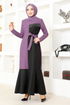 Belt Kleid ASM2692 Lila - Thumbnail