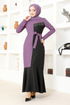 Belt Kleid ASM2692 Lila - Thumbnail